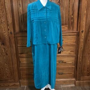 Teal two-piece dress suit 20WP